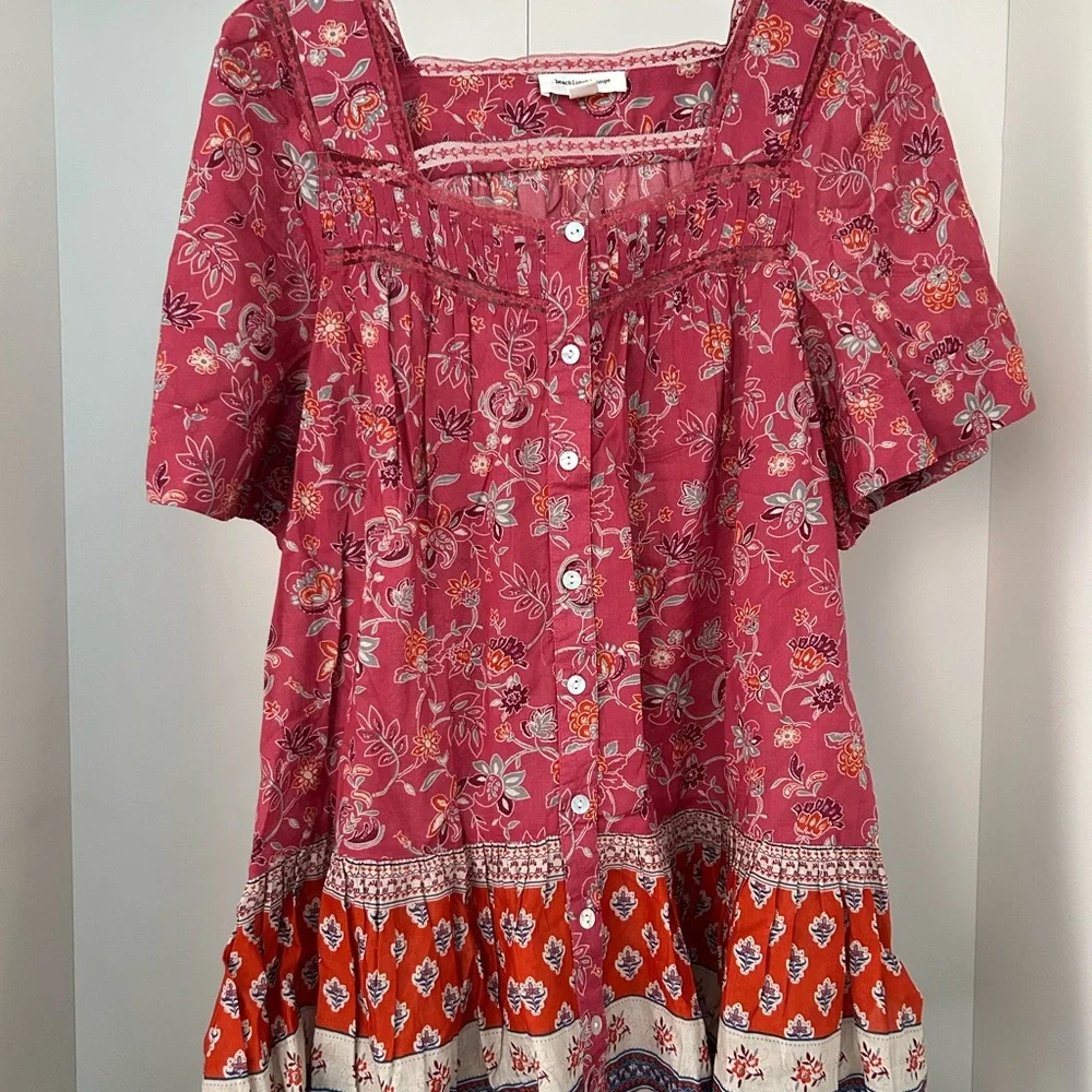 beachlunchlounge Pink Floral top - Picture 1 of 9